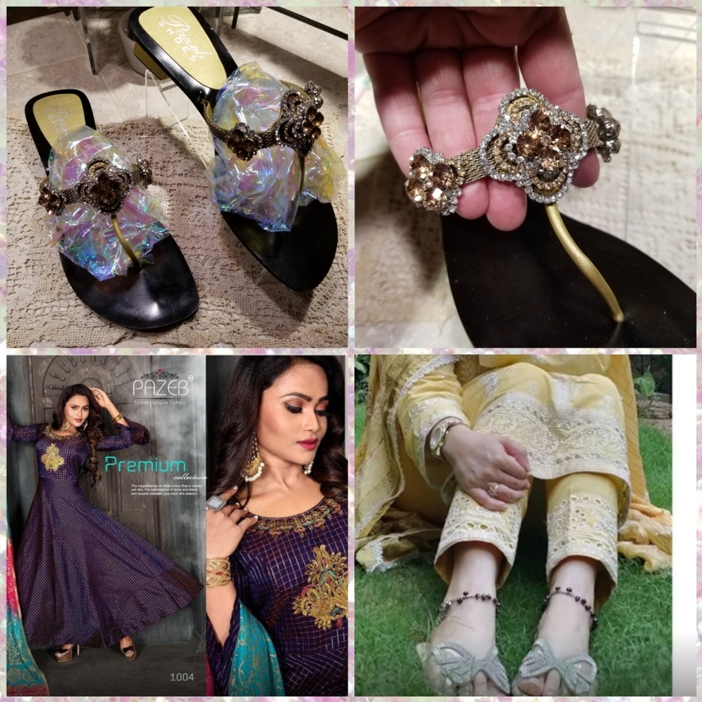 Pazeb authentic Indian gemstone sandals